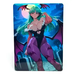 Darkstalkers Morrigan Aensland Goddess Anime Waifu ACG Foil Card - Image 1