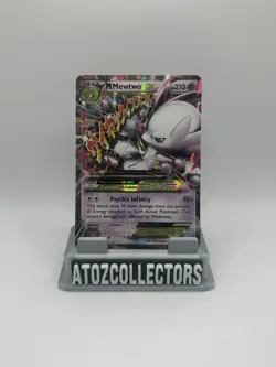 Pokemon M Mega Mewtwo EX Ultra Rare Holo TCG Card 64/162 XY Breakthrough NM - Image 1