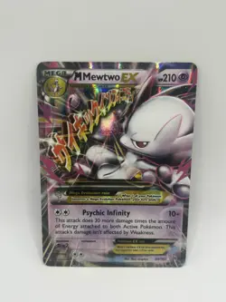 Pokemon M Mega Mewtwo EX Ultra Rare Holo TCG Card 64/162 XY Breakthrough NM - Image 3