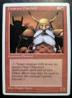 MTG Alternate 4th Edition Dwarven Warriors Magic The Gathering Mint Unplayed - Image 1