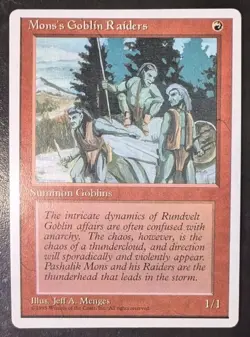 MTG Alternate 4th Edition Mons's Goblin Raiders Mint Magic The Gathering - Image 1