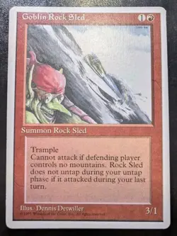 MTG Alternate 4th Edition Goblin Rock Sled Mint Unplayed Magic The Gathering - Image 1