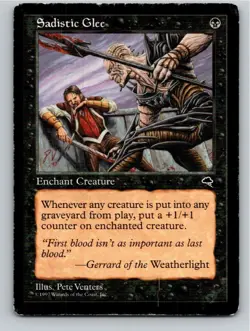 Magic the Gathering HP Sadistic Glee Tempest MTG Free Shipping! - Image 1