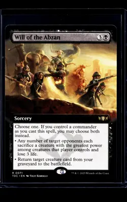 Magic The Gathering Tarkir Dragonstorm Commander Extended Art Will of the Abzan - Image 1