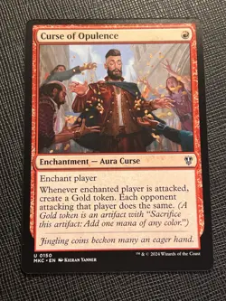 CURSE OF OPULENCE - MTG - NON FOIL - MKC - COMMANDER - BLAME GAME - 2024 - NM - Image 1
