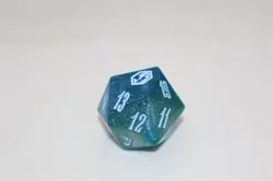 MTG Final Fantasy: GIFT Bundle Crystal Blue Oversized D20 Die spin down counter - Image 5