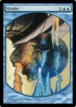 Hinder - Textless Player Rewards Magic mtg Light Play, English Player Rewards Pr - Image 1
