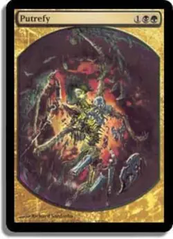 Putrefy - Textless Player Rewards Magic mtg Heavy Play, English Player Rewards P - Image 1