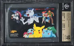 1998 Pokemon Japanese Mewtwo Strikes Back Phone Card BGS 10 PRISTINE - Image 1