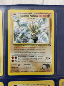 Giovanni's Machamp 6/132 Gym Challenge 2000 Pokemon TCG Holo rare - Image 1