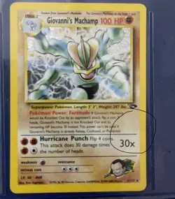 Giovanni's Machamp 6/132 Gym Challenge 2000 Pokemon TCG Holo rare - Image 3