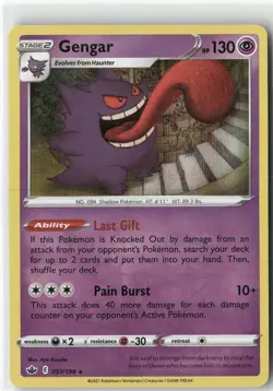 Gengar, Pokemon SWSH06: Chilling Reign Holo Rare, 057/198 NM - Image 1