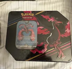 Pokemon Crown Zenith Galarian Moltres Tin Promo + 5 Booster Packs! NM Sealed - Image 1