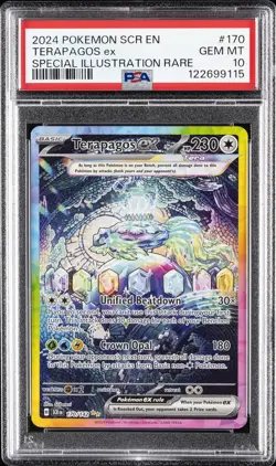 2024 POKEMON SCR EN-STELLAR CROWN SPECIAL ILLUSTRATION RARE TERAPAGOS EX PSA 10 - Image 1