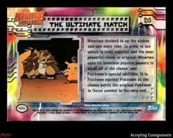 1999 Topps Pokemon Movie Blue Logo Back Silver Foil #34 The Ultimate Match LP - Image 2