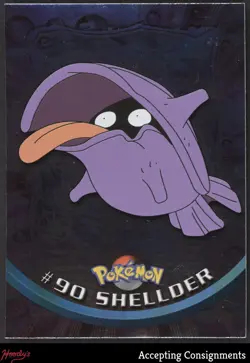 2000 Topps Pokemon TV Animation Series 2 Silver Foil #90 Shellder (Blue Back) LP - Image 1