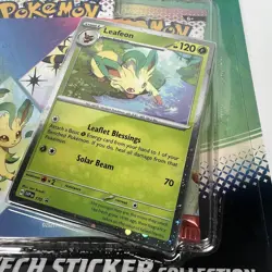 Pokemon TCG Scarlet Violet Prismatic Evolutions Tech Sticker Collection Leafeon - Image 3