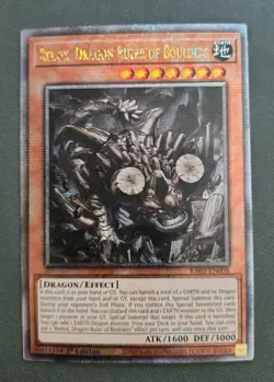 NM Yugioh Redox, Dragon Ruler Of Boulders Quarter Century Secret Rare RA03-EN008 - Image 1