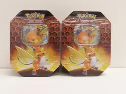 (2) Lot 2019 Pokemon Hidden Fates Raichu GX Factory Sealed Box Tin - Image 1
