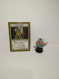 Yugioh Dungeon Dice Monsters Vorse Raider Figure ST-05 1996 & Card - Image 1