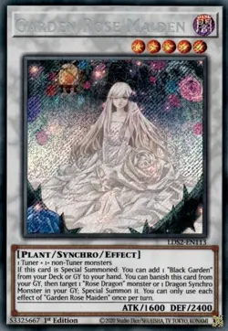Yugioh! LP Garden Rose Maiden - LDS2-EN113 - Secret Rare - 1st Edition Lightly P - Image 1