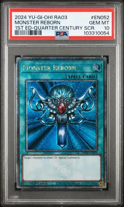 2024 YU-GI-OH! RA03-QUARTER CENTURY BONANZA #EN052 MONSTER REBORN PSA 10 - Image 1
