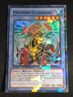 Yu-Gi-Oh! Evigishki Gustkraken DT06-EN082 Super Rare Duel Terminal 6 LP - Image 1