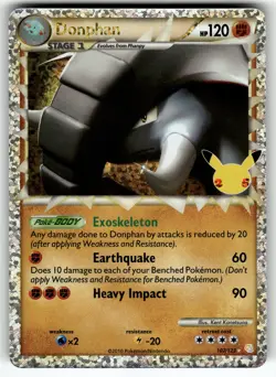 Donphan (Prime) 107/123 Celebrations: Classic Collection NM Pokemon Card TCG - Image 1