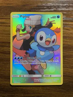 Pokemon TCG 2019 Secret Rare Piplup Holo Card 239/236 Sm-Cosmic Eclipse MINT - Image 1
