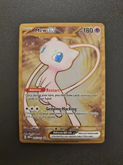 Pokemon TCG Mew EX Metal Gold NM 205/165 Scarlet & Violet 151 Promo Card - Image 1
