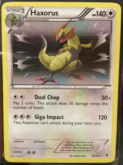 Haxorus - 88/101 - Pokemon Noble Victories Black & White Holo Rare Card LP - Image 1
