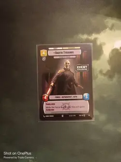 Darth Tyranus Event Exclusive Star Wars Unlimited Promo Card - Image 1
