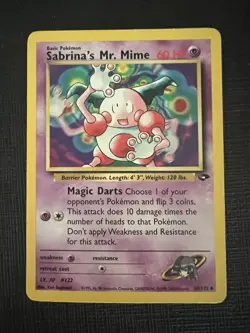 Pokemon TCG Sabrina's Mr. Mime Gym Challenge Unlimited Uncommon Card 59/132 - Image 1