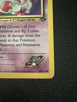 Pokemon TCG Sabrina's Mr. Mime Gym Challenge Unlimited Uncommon Card 59/132 - Image 4