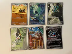 Lot Of 6 Pokemon Scarlett & Violet BLACK BOLT ILLUSTRATION RARE CARDS Sandile - Image 1