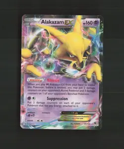 Alakazam EX 25/124 XY Fates Collide Ultra Rare Holo Pokemon Card LP+ - Image 1