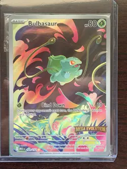 Pokemon TCG Mega Evolutions Stamped Promo Card - Bulbasaur 133/132 - NM - SEALED - Image 1