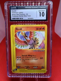 Ho-Oh # 52 Black Star Promo Pokemon Center NY Stamped Card CGC GEM MINT 10 2002 - Image 1