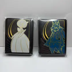Lucario & Gardevoir Card Sleeves Mega Evolutions Elite Trainer Box ETB Pokemon - Image 1