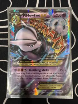 Pokemon Mega Mewtwo EX Ultra Rare Holo Card 63/162 XY Breakthrough - Image 1