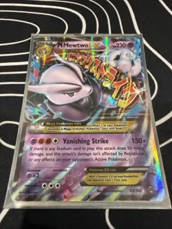 Pokemon Mega Mewtwo EX Ultra Rare Holo Card 63/162 XY Breakthrough - Image 2