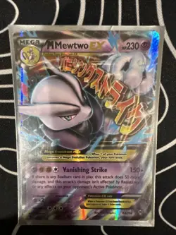 Pokemon Mega Mewtwo EX Ultra Rare Holo Card 63/162 XY Breakthrough - Image 3