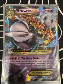 Pokemon Mega Mewtwo EX Ultra Rare Holo Card 63/162 XY Breakthrough - Image 4