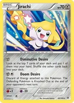 Jirachi 42/108 Holo Roaring Skies Pokemon Card NM - Image 1
