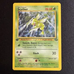 Pokemon Scyther TCG Jungle Card 26/64 Regular 1st Edition Rare WOTC - Image 1