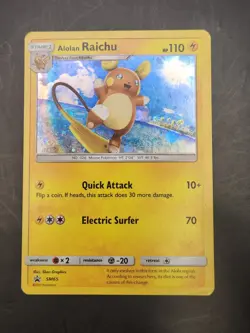 Alolan Raichu Sm65 Black Star Promo Holo Pokemon Card 2017 - Image 1