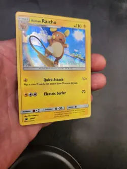 Alolan Raichu Sm65 Black Star Promo Holo Pokemon Card 2017 - Image 3