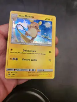 Alolan Raichu Sm65 Black Star Promo Holo Pokemon Card 2017 - Image 5