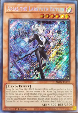 Arias The Labrynth Butler - 1st Edition AGOV-EN017 SECRET RARE Yu-Gi-Oh TCG Card - Image 1