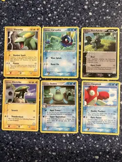 Six Card Team Aqua Pokemon Vintage Lot! - Image 1